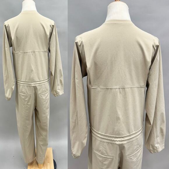 Lululemon Ventlight Zippered Utility Long Sleeve Jumpsuit in Trench-Tan Size 6 - Picture 5 of 12